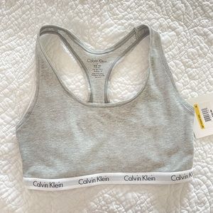 Calvin Klein unlined bralette grey size M